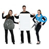 Rock Paper Scissors group costume for adults – funny 3-in-1 Halloween outfit, includes rock, paper, and scissors. Perfect for parties and themed events. - FunWorld - Party Shop