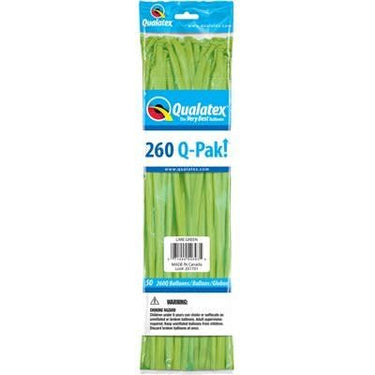 Qualatex - Sac De 50 260Q - Vert Lime - Party Shop