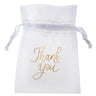 Santex - Sachet Thank You Métallisé Or 7.5 X 10 Cm (6) - Party Shop