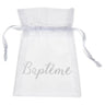 Santex - Sachets Baptême Blanc 7.5 X 10 Cm (6) - Party Shop
