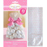 Amscan - Sacs Pour Gâteries Avec Boucle (12) -Rose - Party Shop