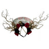 KBW Global - Serre Tête - Animal Corne et fleurs rouge - Party Shop