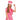 RUBIES - Serre-Tête De Fourrure Unisexe - Rose - Party Shop