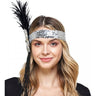 KBW Global - Serre-Tête Paillettes Argent - Années 20 - Party Shop