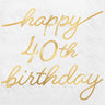 Amscan - Serviette Cocktail - Golden Age 40Th - Party Shop