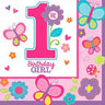 Amscan - Serviettes À Cocktail - 1 An Fille - Party Shop
