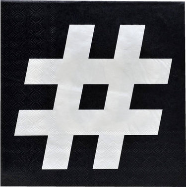 HAVERCAMP - Serviettes À Cocktail (16) - Hashtag / @ - Party Shop