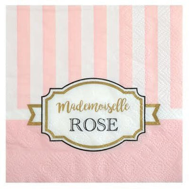Santex - Serviettes A Cocktail Mademoiselle Rose (20) - Party Shop