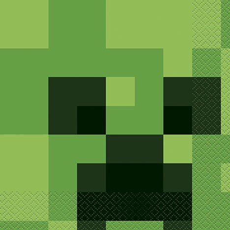 Unique - Serviettes De Table (16) - Pixel Minecraft - Party Shop