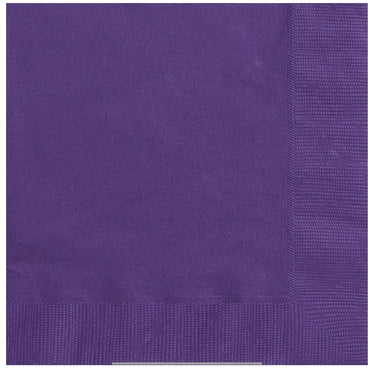 Unique - Serviettes De Table (50) - Mauve - Party Shop