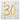 Santex - Serviettes à Cocktail Or 30 Ans (20) - Party Shop