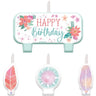 Amscan - Set De Chandelle (4)  - Esprit Libre - Happy Birthday - Party Shop