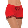 RUBIES - Short Rouge Avec Ornement Carreauté - Party Shop