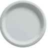 Silver round 9-inch paper plates – 20-pack disposable tableware for weddings, birthdays, New Year’s, or elegant events – Party Shop - Unique