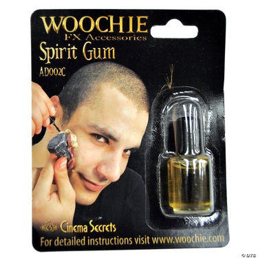 CINEMA SECRETS -Waterproof spirit gum adhesive with brush applicator – safe for skin, perfect for prosthetics, fake beards, and FX makeup - Party Shop