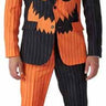 SUITMEISTER - Suitmeister Jack O’Lantern men’s costume – pinstripe Halloween pumpkin outfit with jacket, pants, and tie. Perfect for spooky and stylish parties. -Party Shop