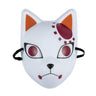Tanjiro Fox Warding Mask – Demon Slayer cosplay accessory – white fox mask with red markings – perfect for Halloween, anime conventions, or manga collection - Disguise - Party shop