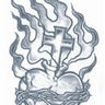TINSLEY - Tatouage Temporaire - Coeur Et Crois - Party Shop