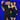 RUBIES - Toile de Fond à franges - bleu métallique - Party Shop