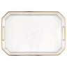 Unique - Plateau de service en plastique transparent avec bordure dorée - Party Shop