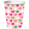 Creative Converting - Verres 9Oz (8) - Baleines Roses - Party Shop
