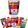 Beistle Co. - Verres 9Oz (8) - Drapeaux Internationaux - Party Shop