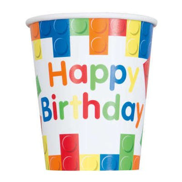Unique - Verres 9Oz Fête En Blocs (8) - Party Shop