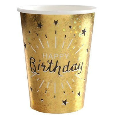 Santex - Verres 9Oz - Happy Birthday - Or (10) - Party Shop