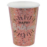 Santex - Verres 9Oz - Happy Birthday - Rose Gold (10) - Party Shop