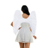 KBW global - White feather wings costume accessory with straps. Lightweight and elegant wings perfect for angel costumes, Halloween, cosplay, weddings and fantasy parties - Party shop