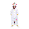 MOM - Child white unicorn costume kigurumi with hood and tail – magical and comfy outfit for kids 7 to 12 years – perfect for Halloween, carnival, cosplay or pajama party – Party Shop