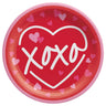 Amscan - Assiette 7Po (8) - St-Valentin Xoxo - Party Shop