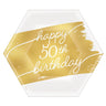 Amscan - Assiette Hexagone (8) - Golden Age 50Th - Party Shop
