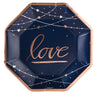 Amscan - Assiettes 10Po Octogonale (8) - Navy Love - Party Shop