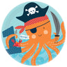 Amscan - Assiettes 7Po (18) - Pirate 1St Bday - Party Shop