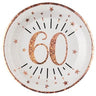 Santex - Assiettes 9Po (10) - Rose Gold 60 Ans - Party Shop