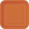 Unique - Assiettes Carré 9Po (14) - Orange - Party Shop