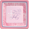 Creative Converting - Assiettes Carrée 7Po (8) - Colombe Rose - Party Shop