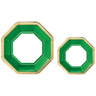 Amscan - Assiettes En Carton (10X 10.5Po 10X 7.5Po) - Vert Or - Party Shop