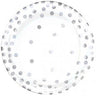Amscan - Assiettes En Plastique 6.25Po(20) - Blanc À Picots Argent - Party Shop