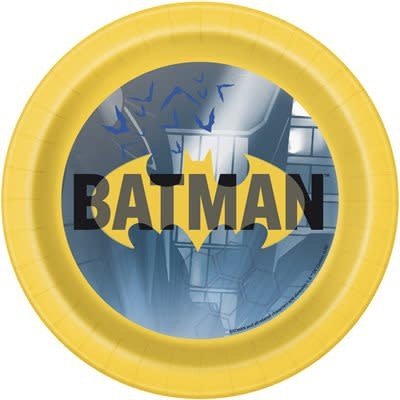 Unique - Assiettes Rondes 7Po (8) - Batman - Party Shop