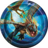 Unique - Assiettes Rondes  7Po (8) - Dragons - Party Shop