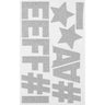 SKD PARTY - Autocollants Brillant - Lettres & Nombre Argent - Party Shop