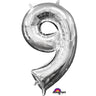 Anagram - Ballon Mylar 16" - 9 Argent - Party Shop
