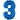 Anagram - Ballon Mylar 16" - Nombre 3 Bleu - Party Shop