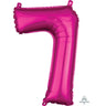 Anagram - Ballon Mylar 16" - Nombre 7 Magenta - Party Shop