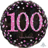Anagram - Ballon Mylar 18Po - 100 Ans Rose - Party Shop