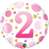 Anagram - Ballon Mylar 18Po - 2 Ans Rose - Party Shop