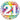 Qualatex - Ballon Mylar 18Po - 21 Ans Confetti - Party Shop