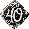 Qualatex - Ballon Mylar 18Po - 40 Ans Noir - Party Shop